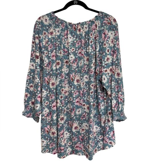 NWT Style & Co. Floral Flowy Cotton Modal Blouse - Size 4X - Picture 2 of 6